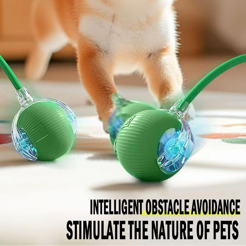 ROZINO Interactive Dog & Cat Toys 2025 Upgraded Durable USB Rechargeable Automatic Rolling Ball with Obstacle Avoidance Technology for Small Medium Large Pets