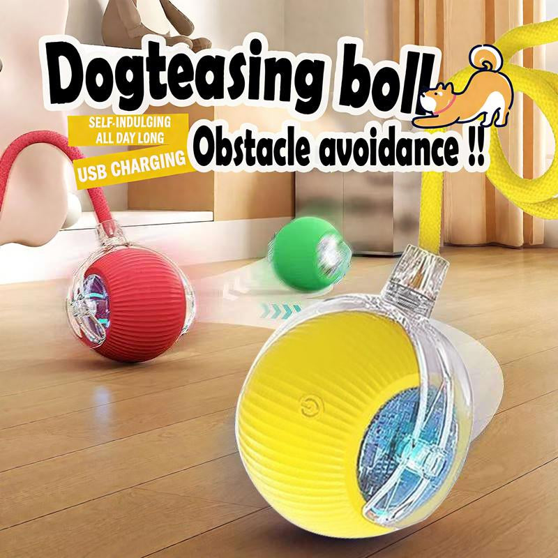 ROZINO Interactive Dog & Cat Toys 2025 Upgraded Durable USB Rechargeable Automatic Rolling Ball with Obstacle Avoidance Technology for Small Medium Large Pets